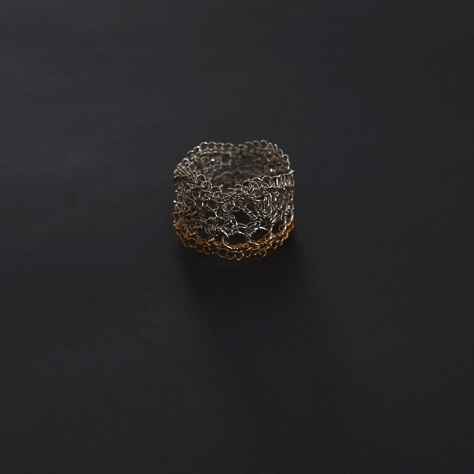 Matsu Ring(シルバー×ゴールド)Takahashi Naomi - Crochet with Wire -