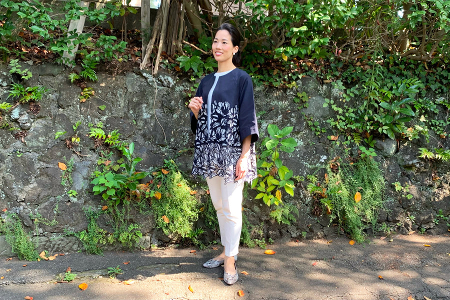 近沢コーディネート Vol.002「秋のお出かけに。大胆なレースが芸術的な、ハイネラグランスリーブウェアシリーズ」