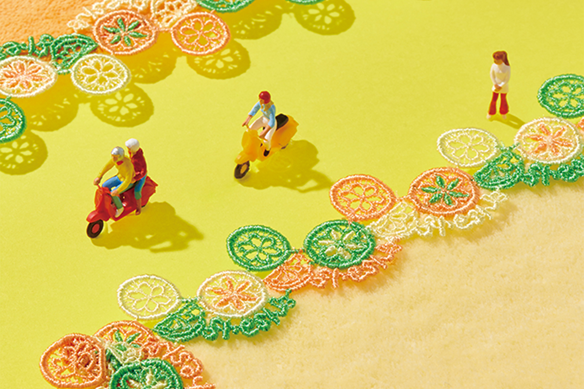 持っているだけで元気が出そう！シーズンタオルハンカチ「シトラス 