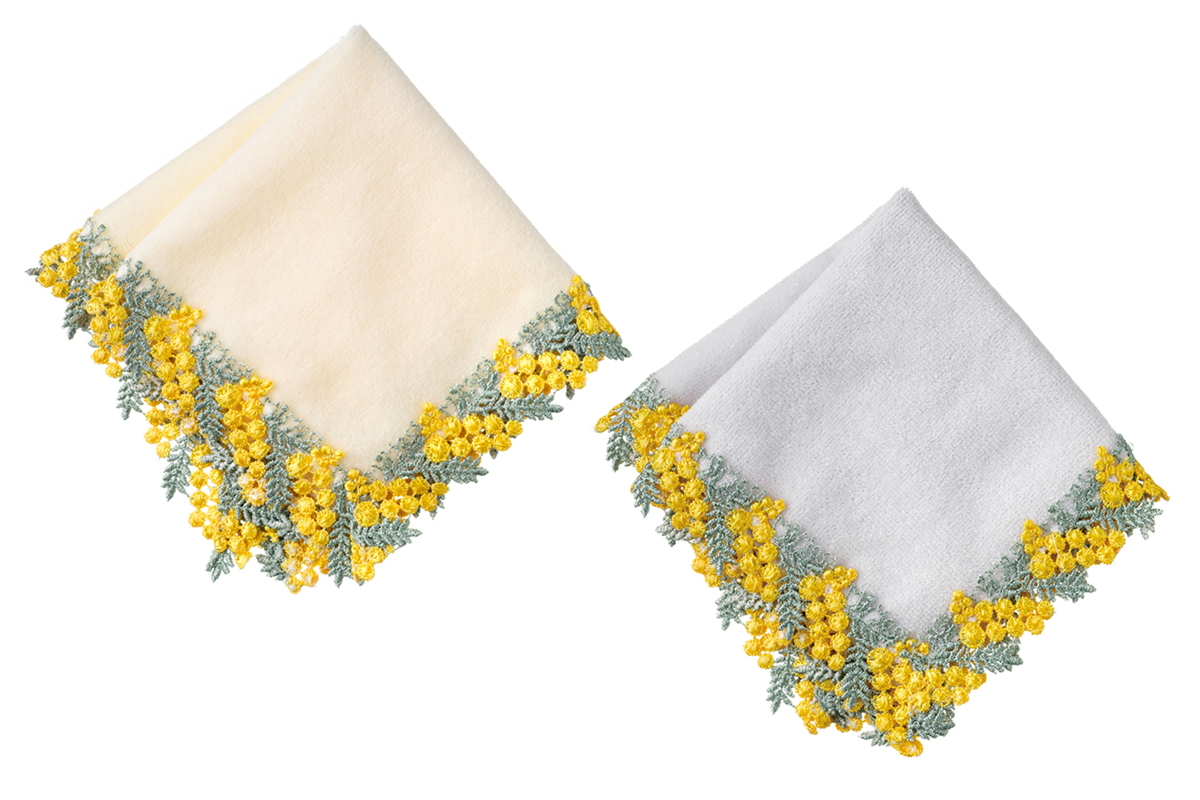 ふわふわなお花が魅力的。シーズンタオルハンカチ「ミモザ」 | 横浜  
