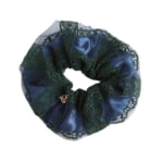 シュシュ／サテン重ね（ネイビー） | 横浜元町 近沢レース店