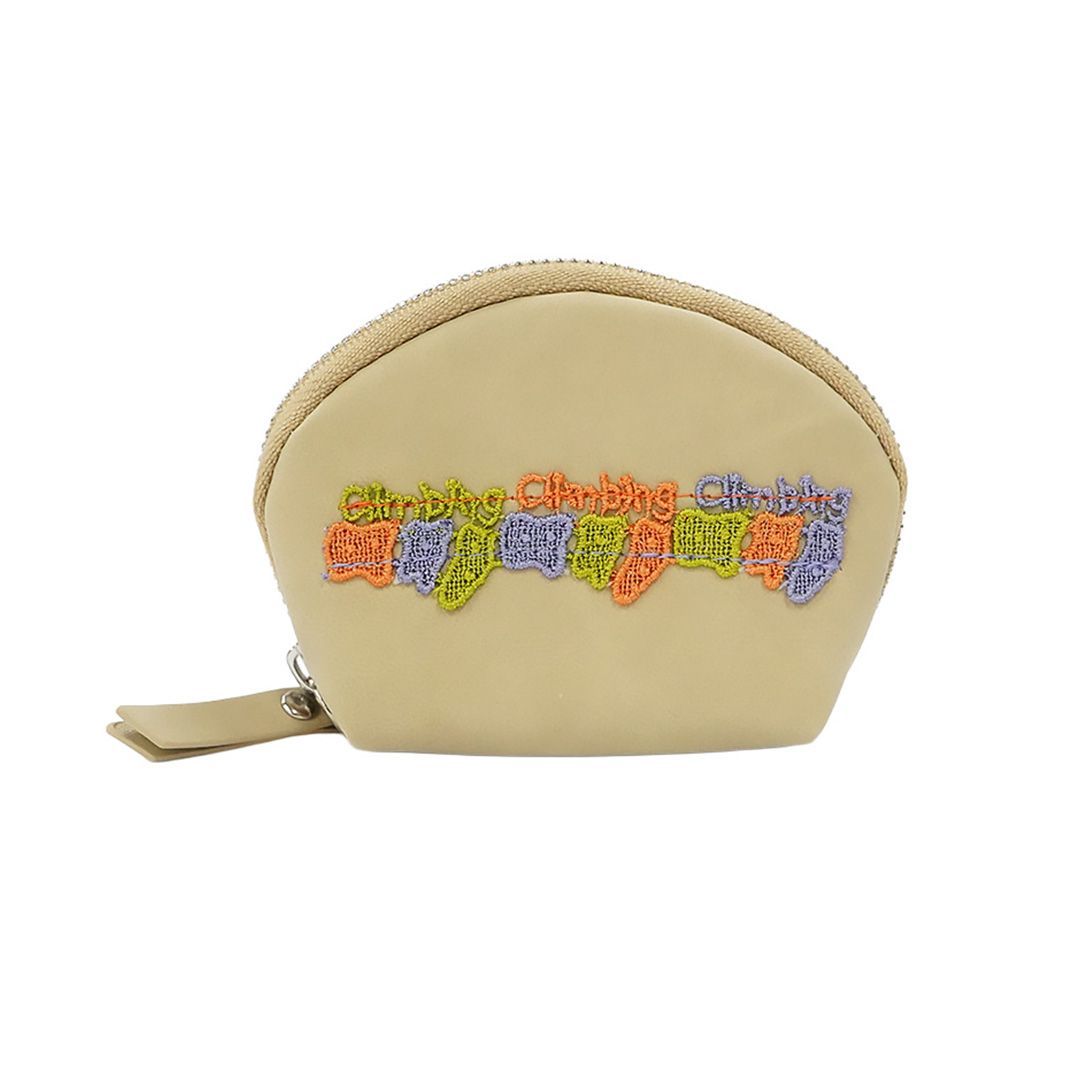 キーリングポーチ／ボルダリング（ベージュ×オレンジ） | 横浜元町