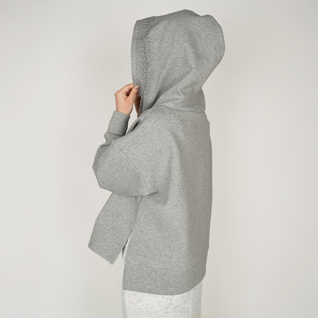 フード付きパーカー/ブルーグリーン | 横浜元町 近沢レース店