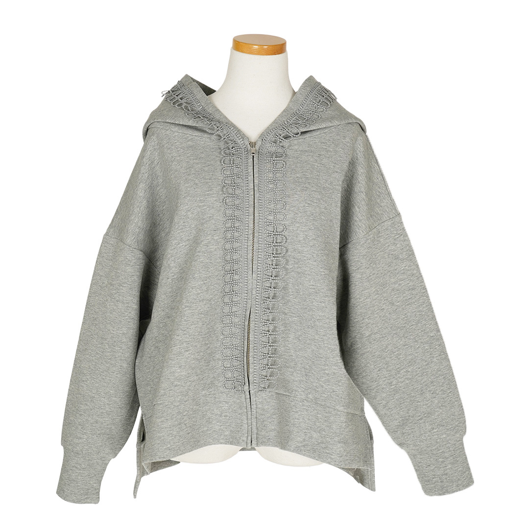 ジップアップパーカー/グレー | 横浜元町 近沢レース店