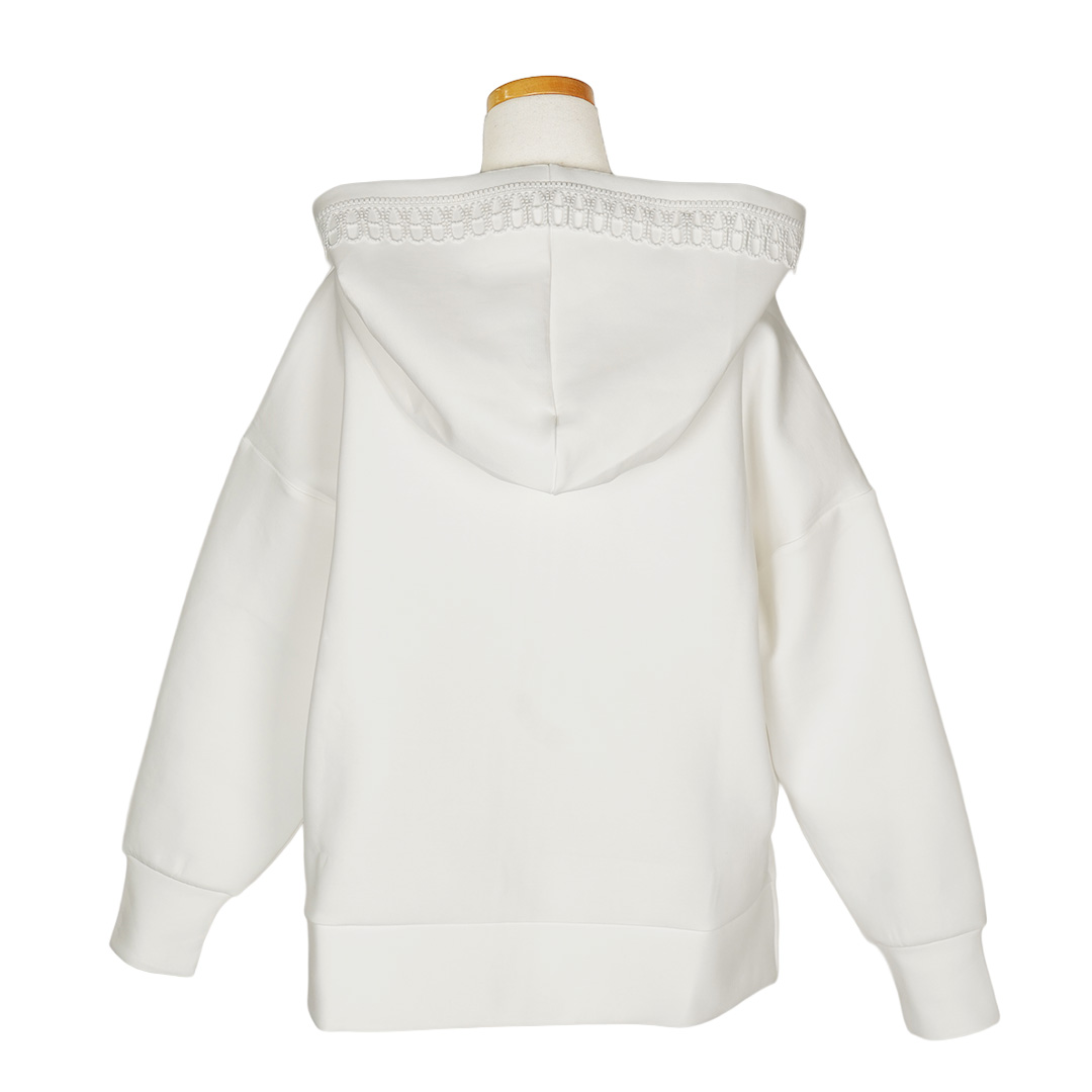 ジップアップパーカー/オフホワイト | 横浜元町 近沢レース店